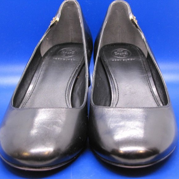 Tory Burch Elizabeth Round Toe Black 1.75" Block Heel with Ankle Details 9.5M - Picture 8 of 16